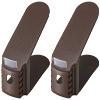 Like-it Shoe Storage, Space Saving, Double Size Storage Capacity, Shoe Holder, 2 Pieces, Width 3.9 x Depth 10.2 x Height 5.3 inches (10 x 26 x 13.5 cm), Brown, Made in Japan, Sneaker Storage, Unisex view 1