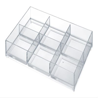 Like-it LM-T21 Storage Case System Tray, A5 (6 Splits), Width 6.1 x Depth 9.1 x Height 1.2 inches (15.4 x 23 x 3 cm), Clear, Made in Japan