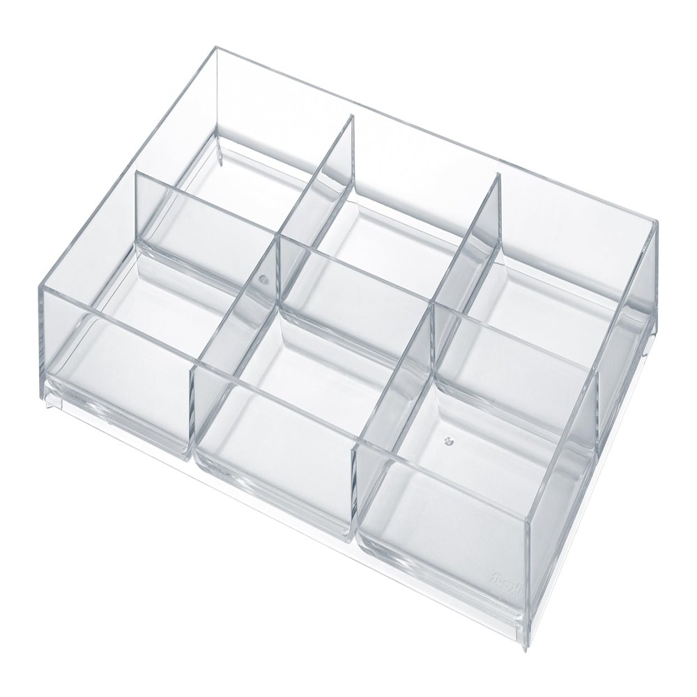 Like-it LM-T21 Storage Case System Tray, A5 (6 Splits), Width 6.1 x Depth 9.1 x Height 1.2 inches (15.4 x 23 x 3 cm), Clear, Made in Japan