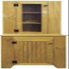 Corner Cabinet Set (Butternut Stain) 24.75" W x 10.5" D x 70.25" H view 1