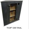Corner Cabinet Set (Butternut Stain) 24.75" W x 10.5" D x 70.25" H view 4