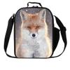 Dispalang Fox Print Lunch Bags for Children Girls Insulated Lunch Box Bags Small Kids Animal Lunch Container view 1