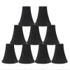 Urbanest Set of 9 Black Silk Bell Chandelier Lamp Shade, 3-inch by 6-inch by 5-inch, Clip-on view 1