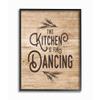 Stupell Industries This Kitchen Is For Dancing Distressed Wood Typography Oversized Framed Giclee Texturized Art view 1