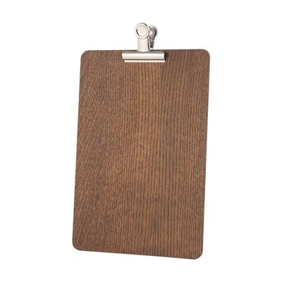 Chalkboards UK Clipboard with Detachable Silver Clip, Wood, Dark Oak, A4 (34 x 24 x 1cm)