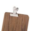 Chalkboards UK Clipboard with Detachable Silver Clip, Wood, Dark Oak, A4 (34 x 24 x 1cm) view 4