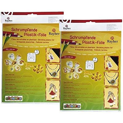Youdoit Shrink Plastic Kit - 10 White and Frosted Sheets