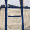 Great Quality, Sturdy Heavy Duty Canvas Small Deluxe Shopping Tote Bag,Interior zippered pocket (12, ROYAL) view 2