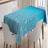 Ambesonne Ocean Tablecloth, Tranquil Underwater Scenery Clean Sandy Bottom Surface Sun Rays Coming, Dining Room Kitchen Rectangular Table Cover, 52" X 70", Blue Aqua view 1