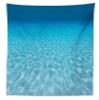 Ambesonne Ocean Tablecloth, Tranquil Underwater Scenery Clean Sandy Bottom Surface Sun Rays Coming, Dining Room Kitchen Rectangular Table Cover, 52" X 70", Blue Aqua view 2