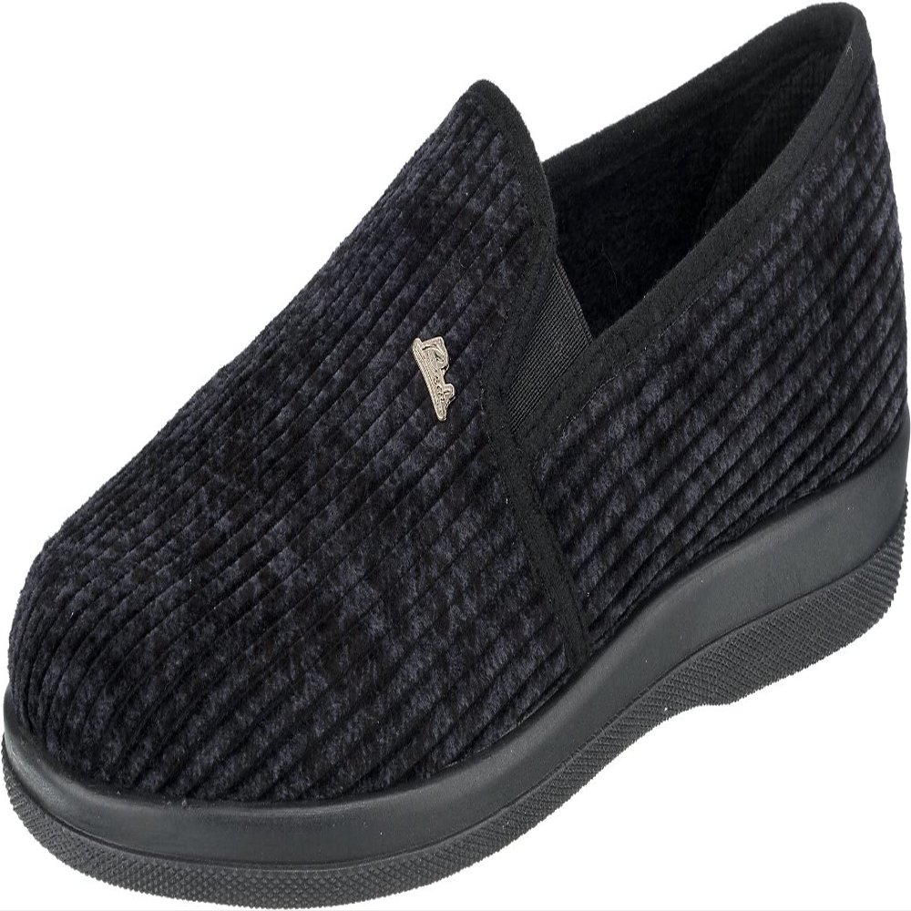 Beck Herren^Herren Hausschuhe Open Back Slippers, Schwarz, 45 EU