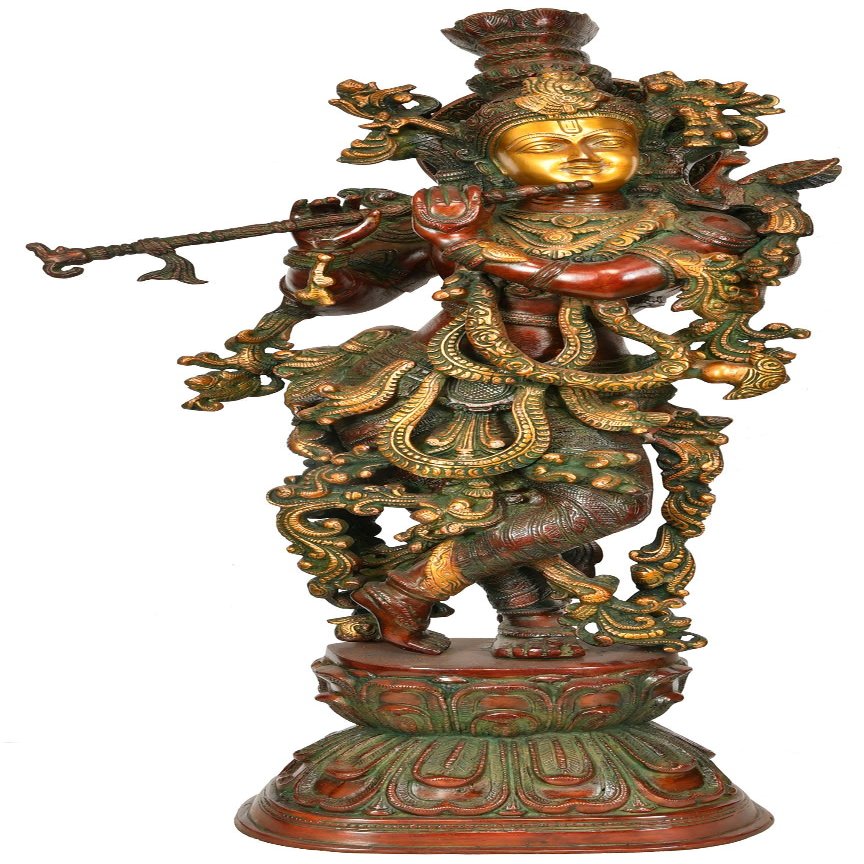 Lord Krishna - Brass Statue