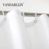 Vandarllin Designs Navy Blue, Gray and White Kids Bathroom Fabric Bath Teen Stripe Shower Curtain,Extra Long 72x84 Inch view 2