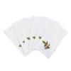 Handmade Holly Leaf Embroidery Napkin with Hemstitched Border (Set of 6) view 1