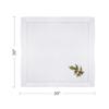 Handmade Holly Leaf Embroidery Napkin with Hemstitched Border (Set of 6) view 3