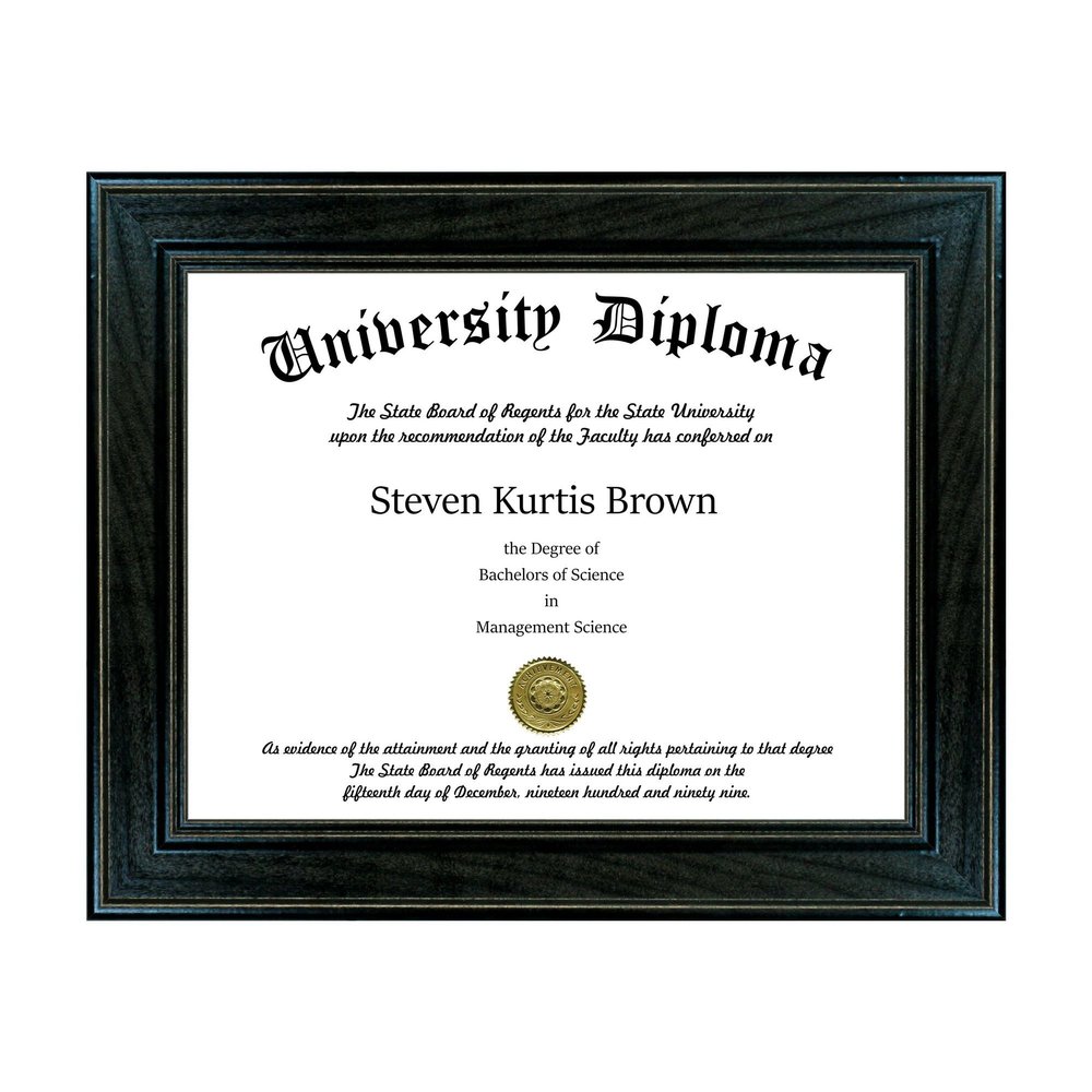 Perfect Cases Single Diploma/Document Frame for 15" wide x 12" Tall Diploma