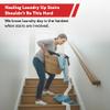 dbest products Stair Climber Laundry Trolley Dolly, Beige Laundry Bag Hamper Basket cart with wheels sorter view 2