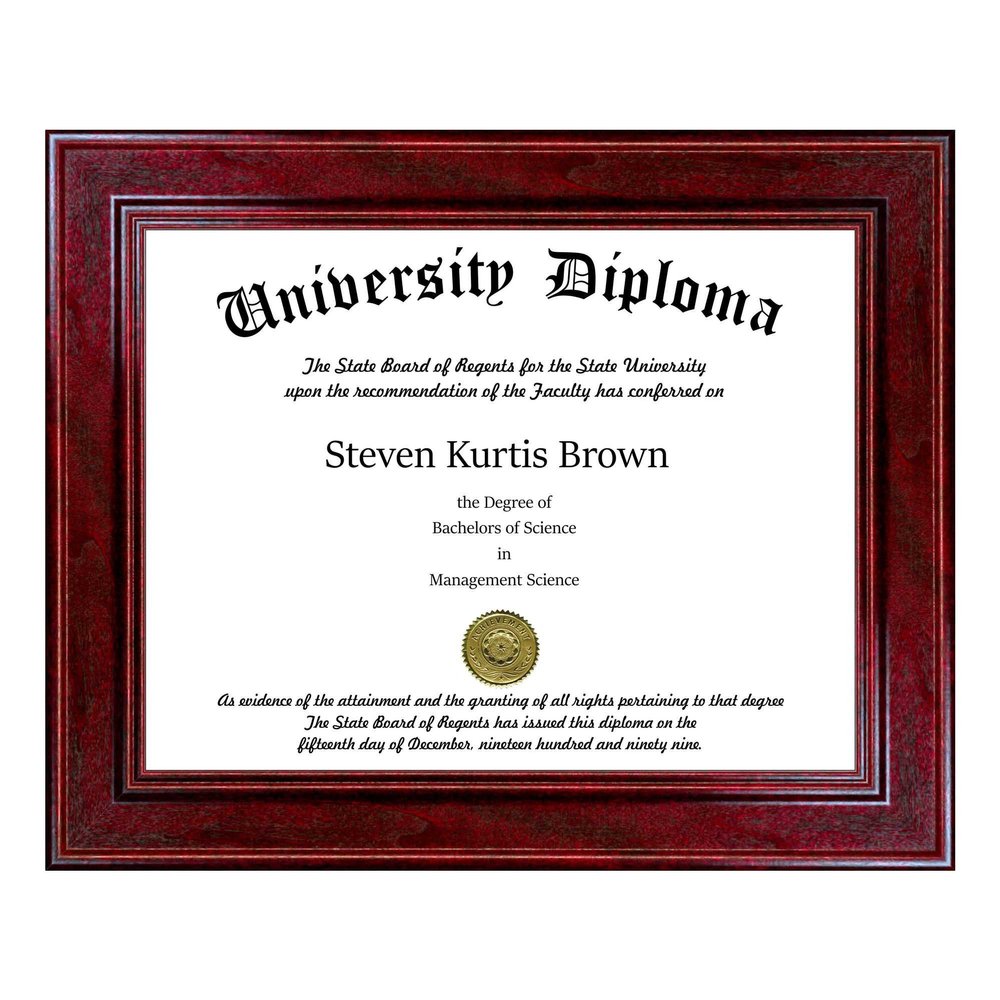 Perfect Cases Single Diploma/Document Frame for 15" wide x 12" Tall Diploma