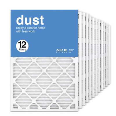 AIRx Filters Dust 20x30x1 Air Filter Replacement MERV 8 AC Furnace Pleated Filter, 12-Pack