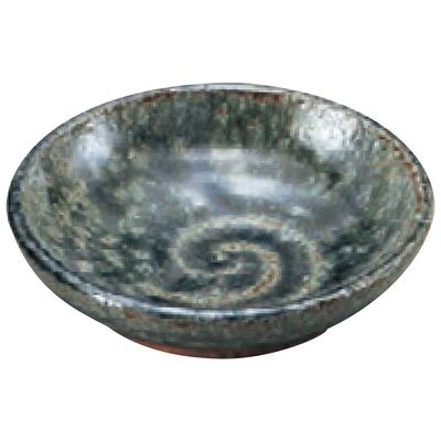 (Yamashita kogei) Yamasita Craft 11575680 Navy Vidro Condiment Dish, 3.6 x 3.6 x 0.9 inches (9.2 x 9.2 x 2.4 cm)