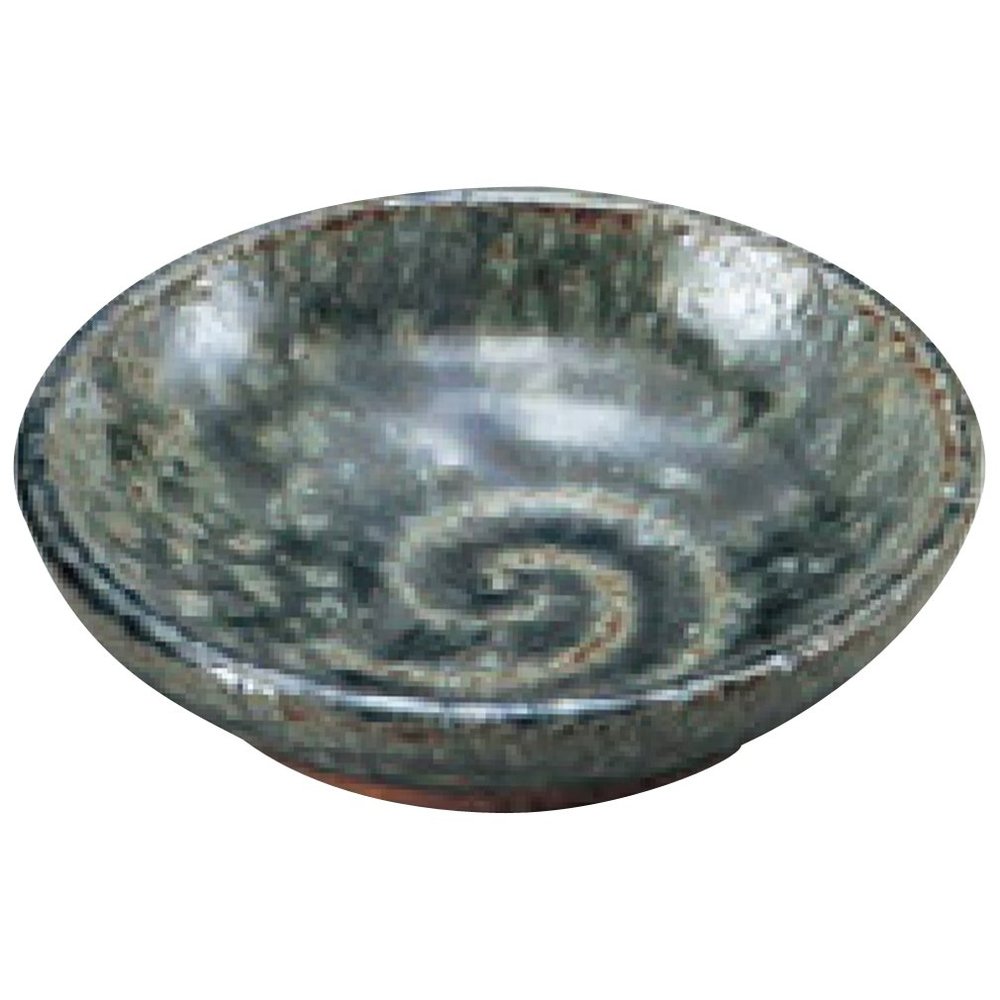 (Yamashita kogei) Yamasita Craft 11575680 Navy Vidro Condiment Dish, 3.6 x 3.6 x 0.9 inches (9.2 x 9.2 x 2.4 cm)