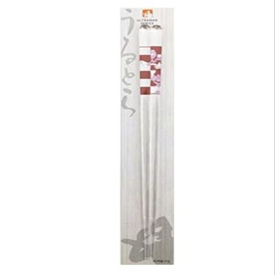 Aoba 523024 Chopsticks, Dishwasher Safe, Clear Chopsticks, Checkered Ultraman, Red, 9.1 inches (23 cm)