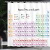 Ambesonne Science Shower Curtain, Chemistry Primary Students Geek Nerd Lessons Smart Art Print, Cloth Fabric Bathroom Decor Set with Hooks, 69" W x 75" L, White Black Multicolor view 3