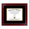 Perfect Cases Single Diploma Frame with Double Matting for 10" x 8" Tall Diploma with Cherry 1.5" Frame view 1