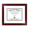 Perfect Cases Single Diploma Frame with Double Matting for 10" x 8" Tall Diploma with Cherry 1.5" Frame view 4