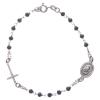 Holyart Rosary Bracelet with Padre Pio 925 Sterling Silver with White zircons view 1