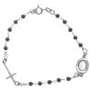 Holyart Rosary Bracelet with Padre Pio 925 Sterling Silver with White zircons view 2