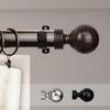 A&F Rod Dcor - Ball 1.5" Non-Telescoping Heavy Duty Curtain Rod 4ft - Cocoa view 2