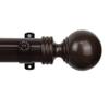 A&F Rod Dcor - Ball 1.5" Non-Telescoping Heavy Duty Curtain Rod 4ft - Cocoa view 3