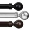 A&F Rod Dcor - Ball 1.5" Non-Telescoping Heavy Duty Curtain Rod 4ft - Cocoa view 4
