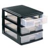 Great Plastic Plastic Set 3 Small Drawers 270X180X200 mm Black, One Size, 12 view 1