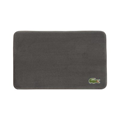 Lacoste Memory Foam Bath Rug Ultra Soft Fleece Bathroom Mat with Embroidered Crocodile Logo, Super Absorbent, Non-Slip Backing, Machine Washable, Plush & Stylish 19"x30" Cliff