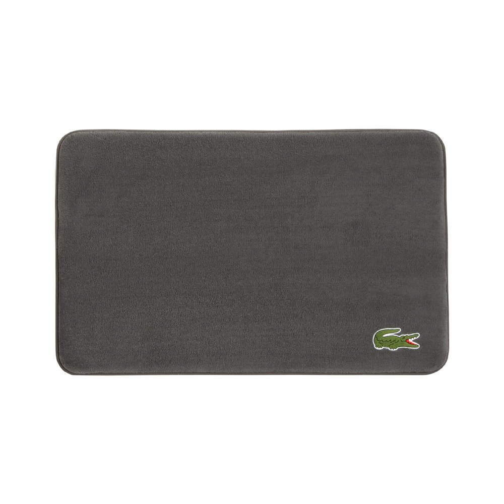 Lacoste Memory Foam Bath Rug Ultra Soft Fleece Bathroom Mat with Embroidered Crocodile Logo, Super Absorbent, Non-Slip Backing, Machine Washable, Plush & Stylish 19"x30" Cliff