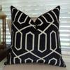 Plutus Brands Plutus Bengal Lattice Handmade Throw Pillow, 20" x 36", Black Cream view 2