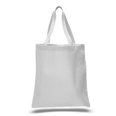 SHOPINUSA Buy Bulk ( 6 pack ) Great Price! Promotional / Custom Heavy Canvas Tote Bags (White)