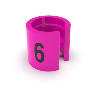 Discount Sizing Colored Hanger Sizer Garment Markers - Size 0-18 (Choose Your Size(s)) Color Coded Size Clips - 100 Pieces/Size (6, Magenta)