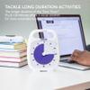 TIME TIMER PLUS 120 Minute Desk Visual Timer Countdown Timer with Portable Handle for Classroom, Office, Homeschooling, Study Tool, with Silent Operation (White) view 3
