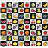 Ambesonne Black and White Shower Curtain, Kitchen Fruits and Vegetables Nature with Dots Chess Squares Art Design, Cloth Fabric Bathroom Decor Set with Hooks, 69" W x 84" L, Multicolor White Black view 2