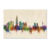 Trademark Fine Art Seoul Skyline South Korea by Michael Tompsett, 16x24-Inch-Inch view 1