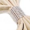 100Pcs Chair Sash Rings Silver Napkin Rings Holder with Hasp Closure Plastic Mesh Wrap Ribbon Table Ornament for Wedding Party Birthday Anniversary Mother's Day Adornment view 1