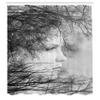Ambesonne Black and White Shower Curtain, Woman Face Among Tree Branches Double Exposure Effect Print, Cloth Fabric Bathroom Decor Set with Hooks, 69" W x 84" L, White Charcoal Grey view 2