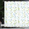 Ambesonne Abstract Shower Curtain, Blue and Green Bubble Like Circle and Dots Pattern Design Print, Cloth Fabric Bathroom Decor Set with Hooks, 69" W x 75" L, Pale Green Pale Blue view 3