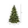 Vickerman 7.5' Mixed Country Pine Artificial Christmas Tree, Warm White Dura-Lit LED Lights - Faux Christmas Tree - Seasonal Indoor Home Decor view 3