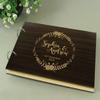 Custom Floral Wood Engraved Bride & Groom Advice Book Personalized Wedding Sign in Guest Book view 4