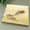 Personalized Wedding Rustic Guest Book Photo Album Custom Name Engraved Guest Book view 4