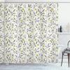 Ambesonne Floral Shower Curtain, Onion Flower Pattern with Circular Petals in Retro Graphic Design, Cloth Fabric Bathroom Decor Set with Hooks, 69" W x 70" L, Avocado Green Coconut view 1